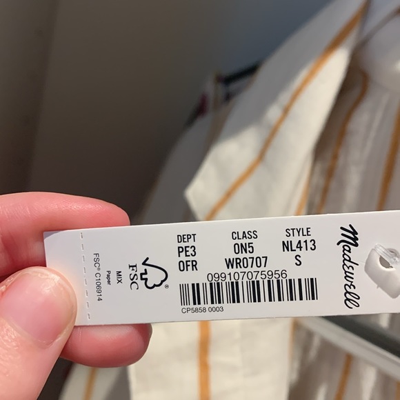 BRAND NEW Madewell Lightestspun Cover-Up Maxi Shirtdress. Never before worn. NWT - Picture 7 of 7